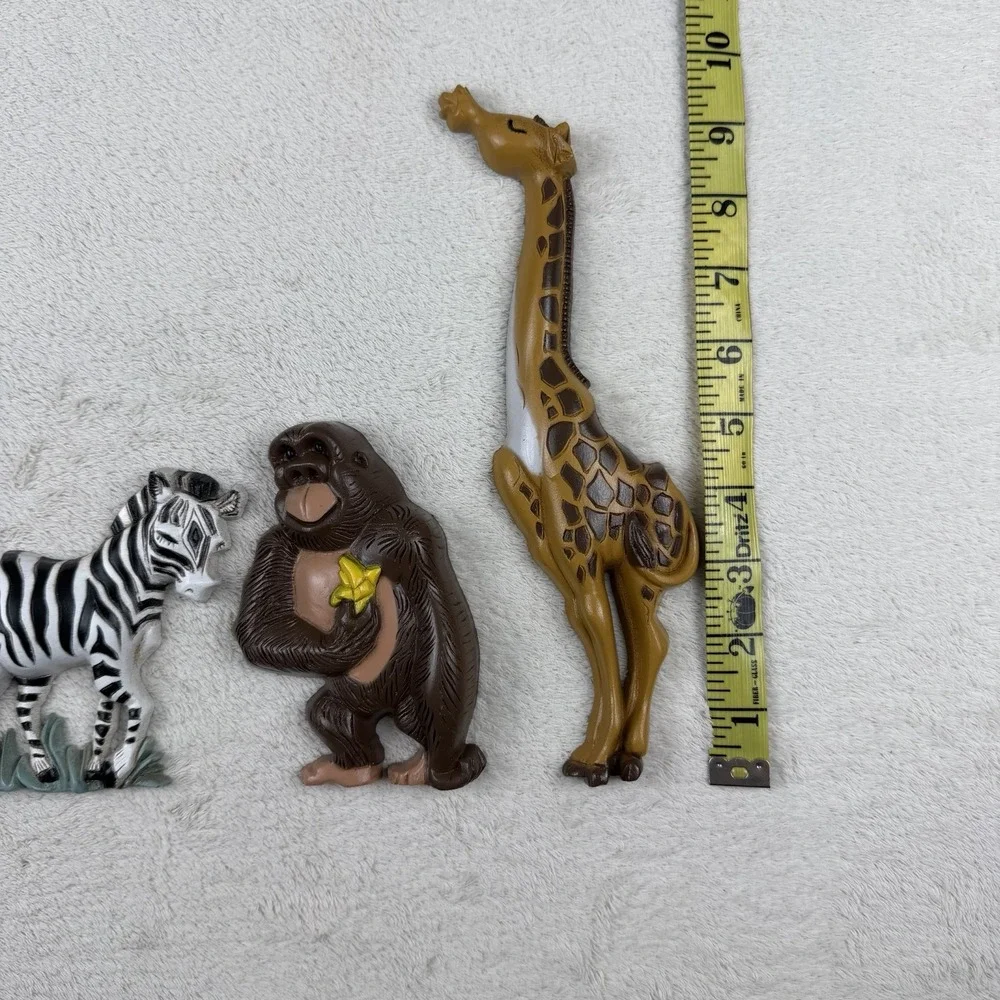 Vintage Burwood Products‎ Co Jungle Safari Animal Wall Art Lot- 90's Boho