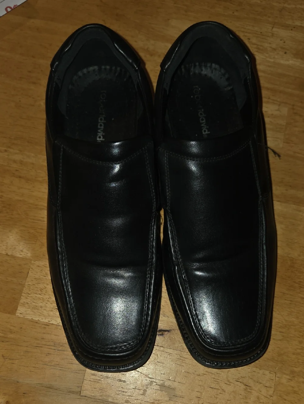 Roberto David Kids Black Moccasin Slip-Ons