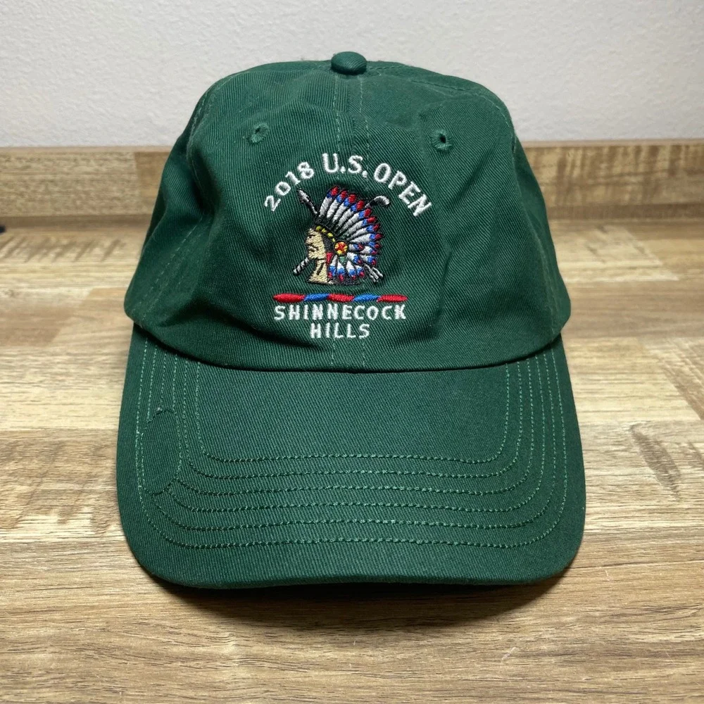 Shinnecock‎ Hills Golf Hat USGA Member Green Baseball Cap 2018 U.S. Open EUC