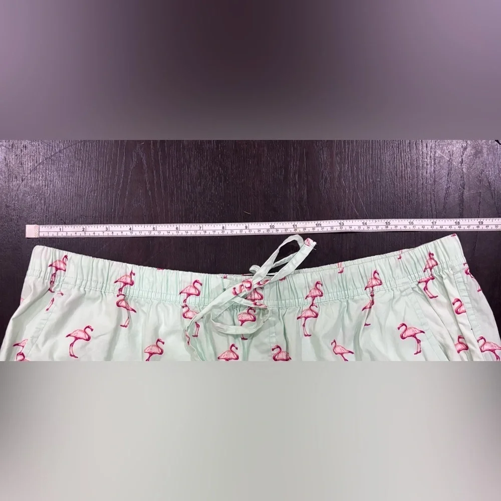 NWOT Massive Men’s Mint Green Elastic Drawstring Shorts Flamingo Design Size XL