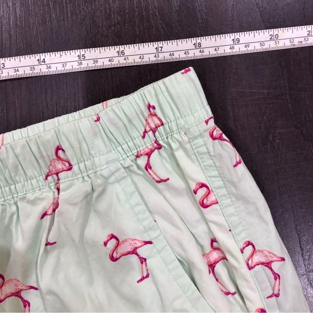 NWOT Massive Men’s Mint Green Elastic Drawstring Shorts Flamingo Design Size XL