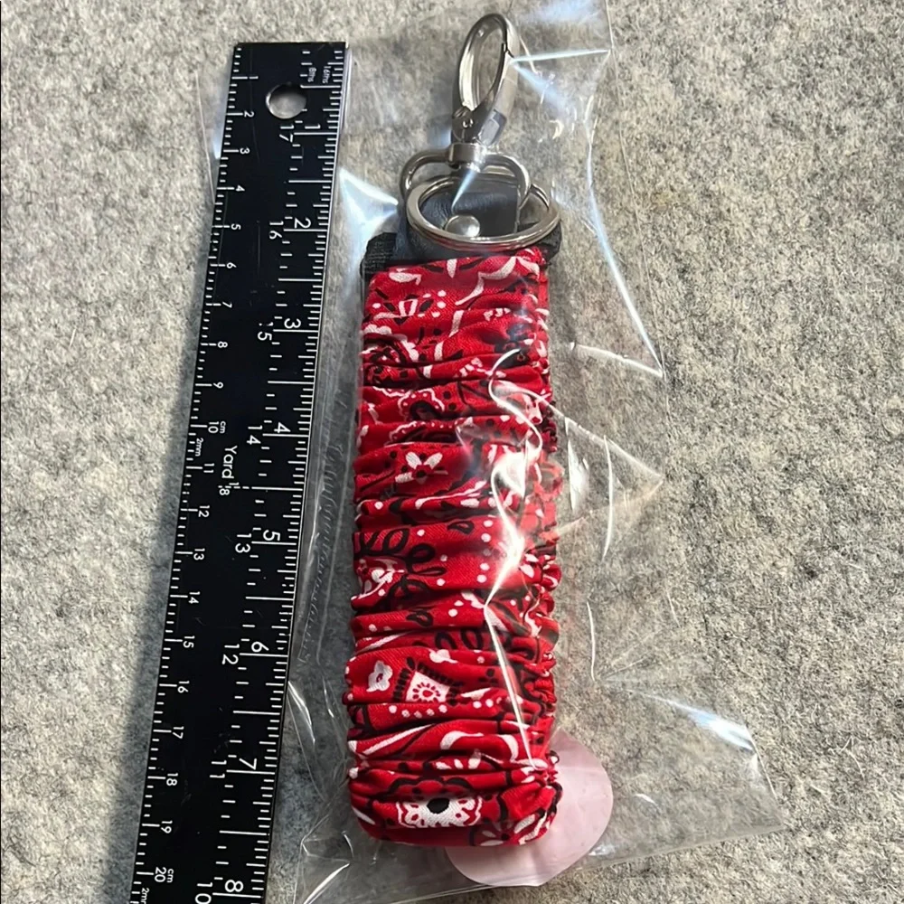 Bandana Print Keychain Wristlet Fabric‎ Key Ring Fob Cute Gift Accessory