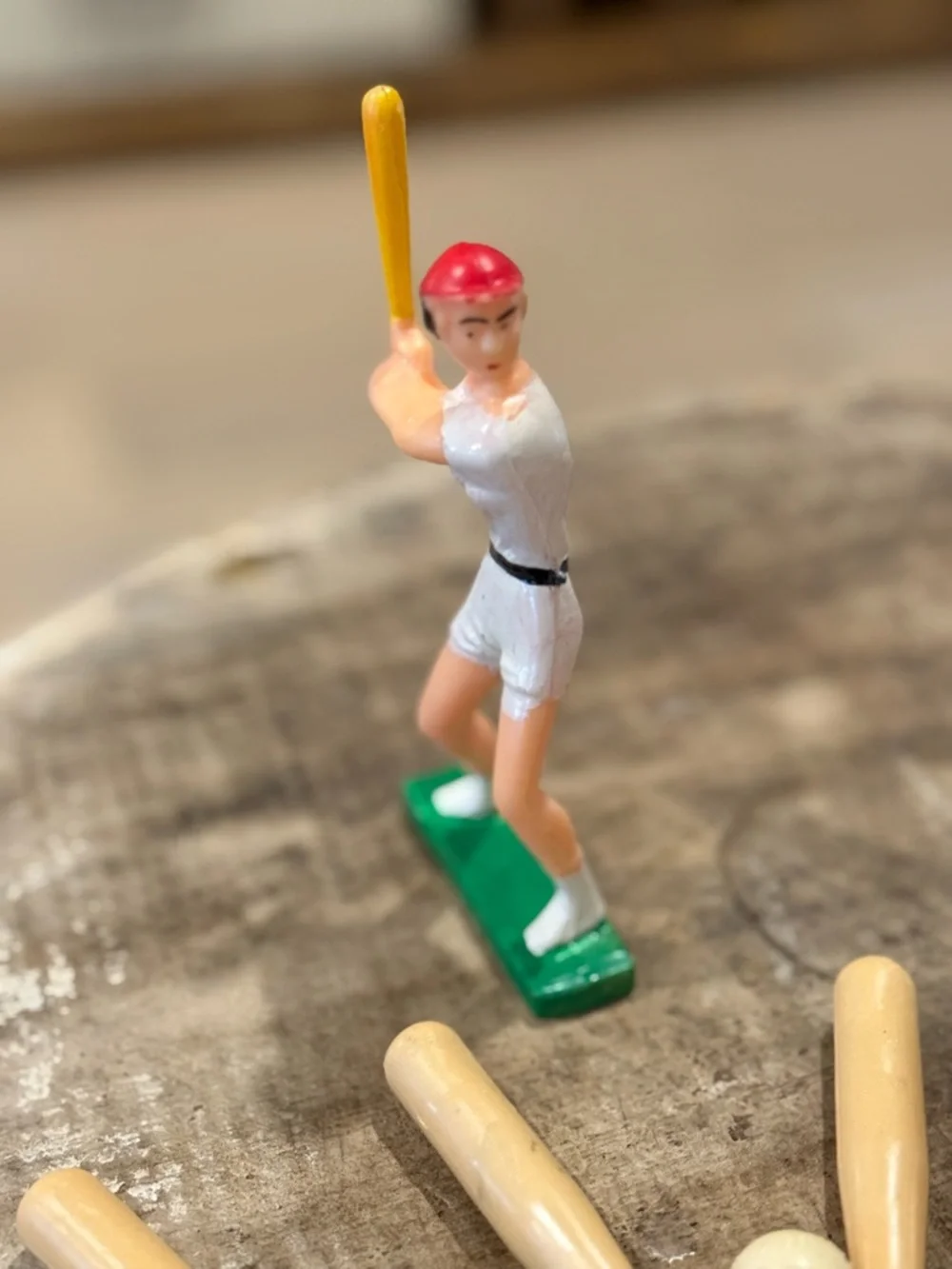Vintage Softball Lady Baseball Bats and Balls 9 PC Cake Toppers