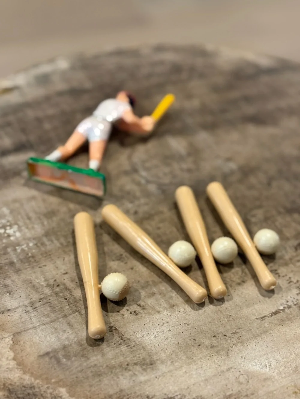 Vintage Softball Lady Baseball Bats and Balls 9 PC Cake Toppers