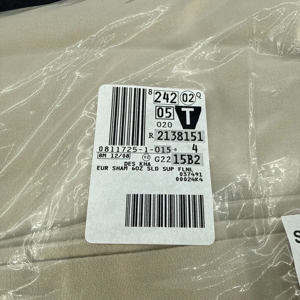 LANDS' END Euro Sham Desert Khaki NEW- READ BELOW