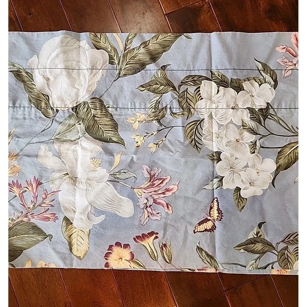 Crown Craft‎ Valance Magnolia Garden Images Floral Valance Periwinkle Blue