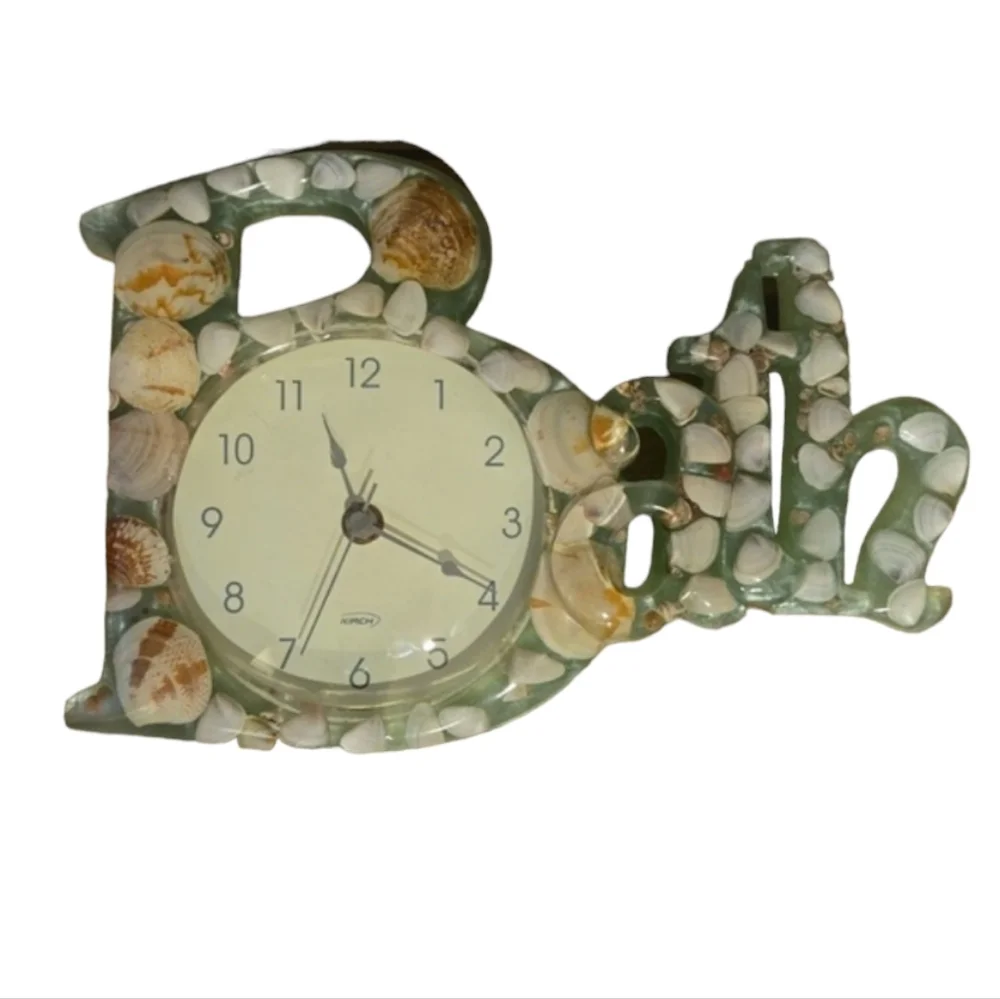 Kirch Lucite - Bath - Seashell Wall Clock
