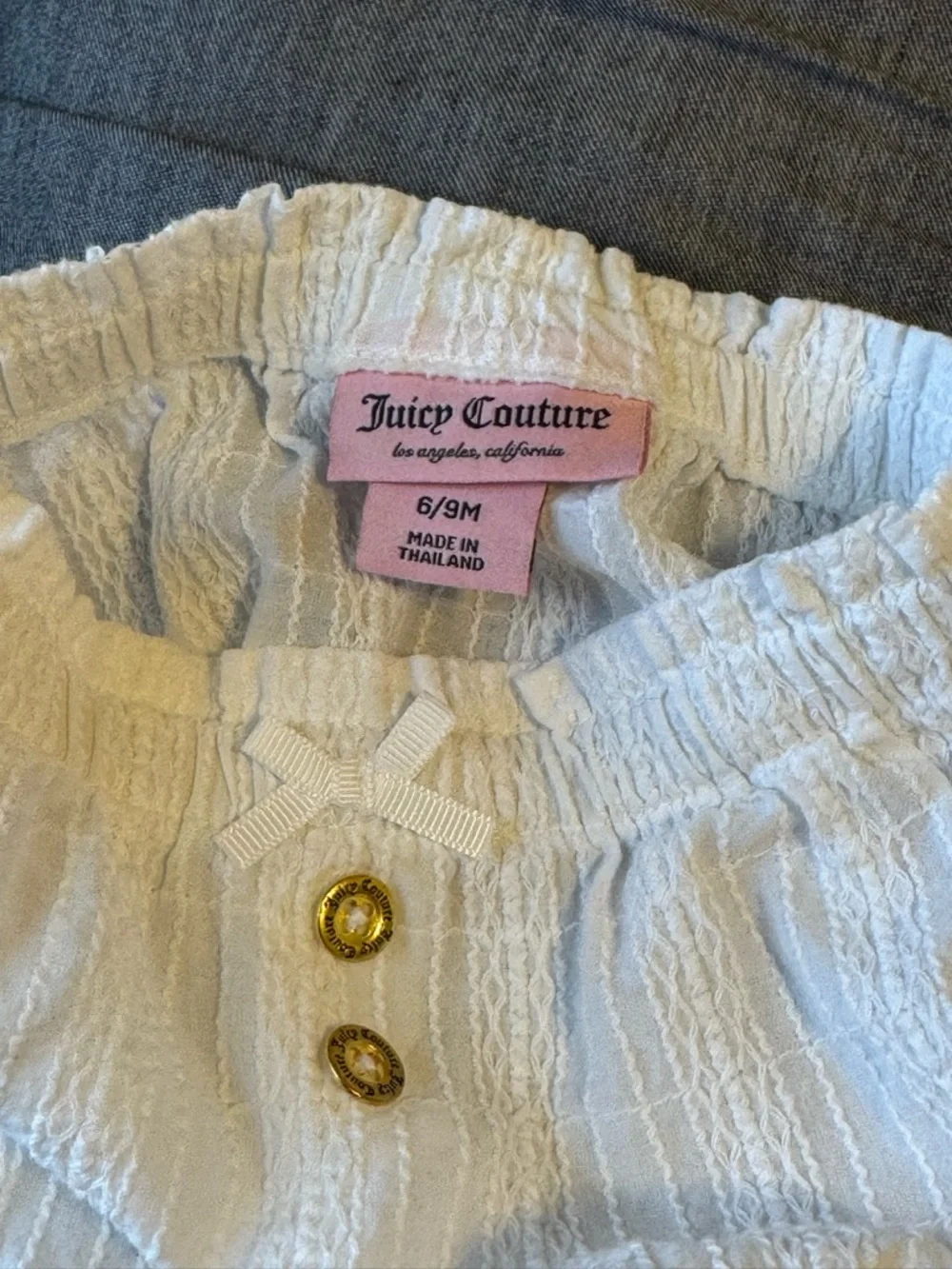 Juicy Couture white diaper