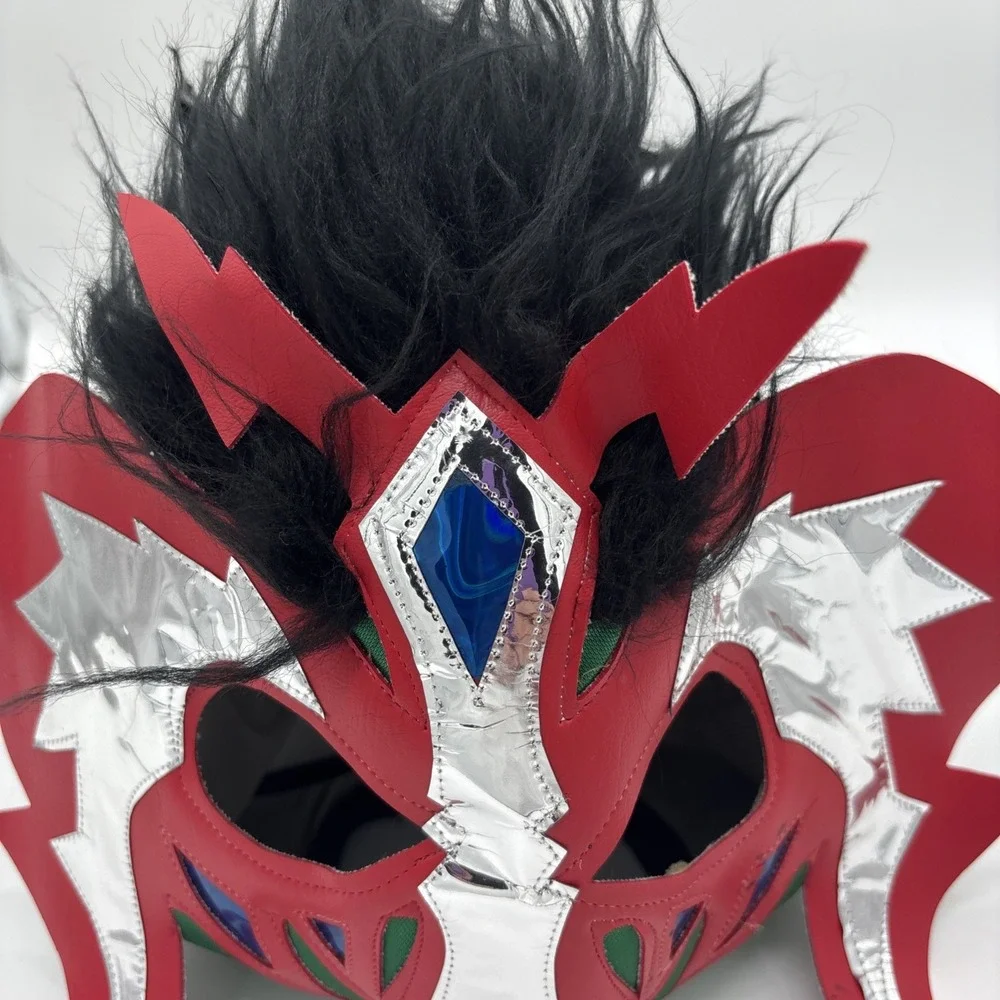 Lucha Libre Dress Up MaskMade With Red Leather. Excellent Used‎ Condition.
