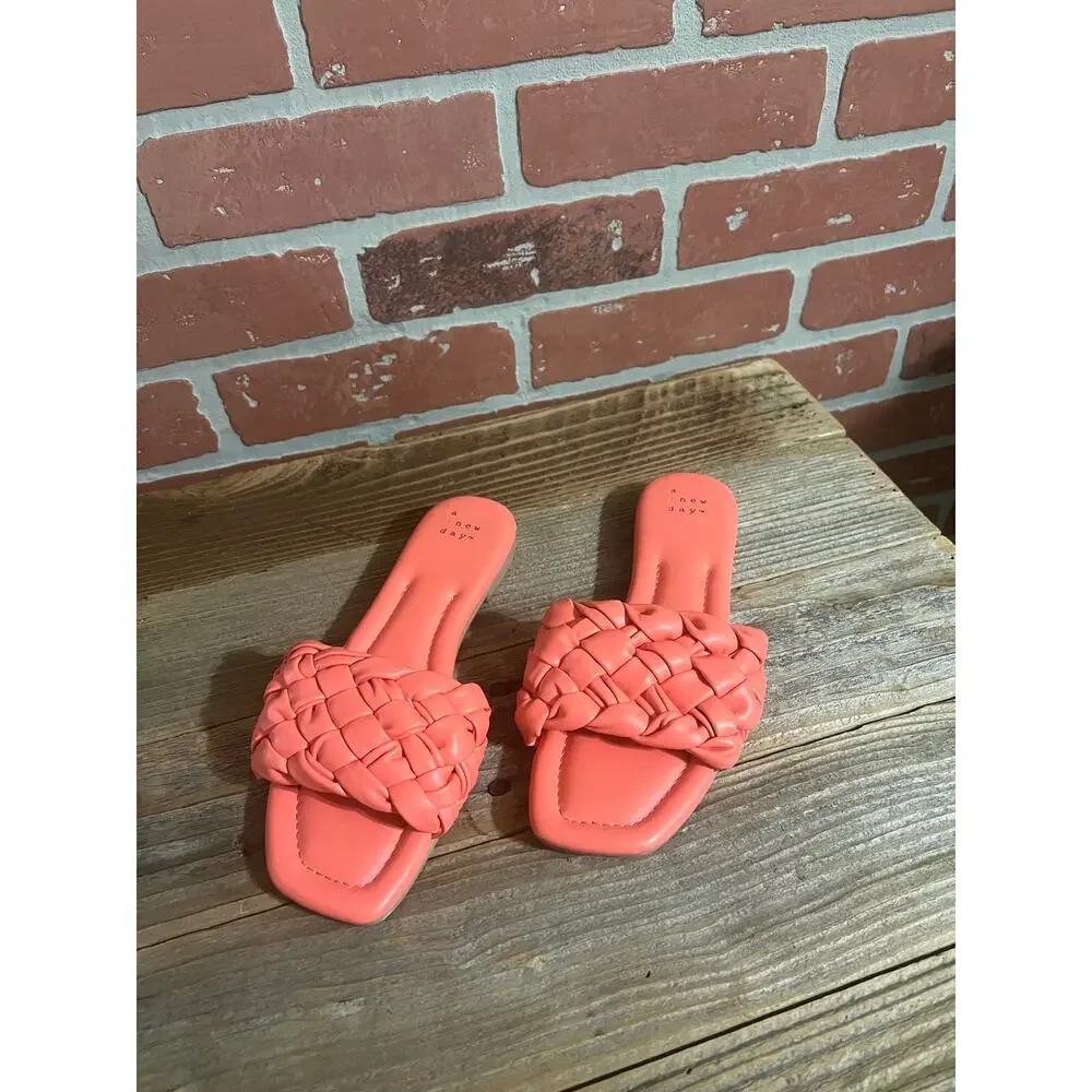 a new day coral sandals