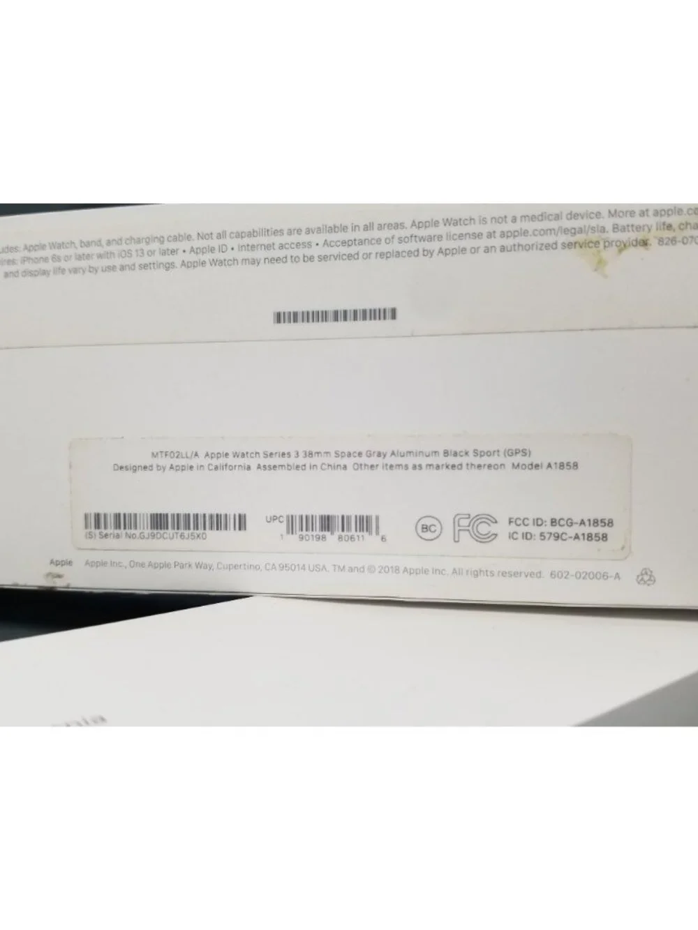 Apple Watch Series 1 38mm Black PARTS ONLY in BOX!!!!