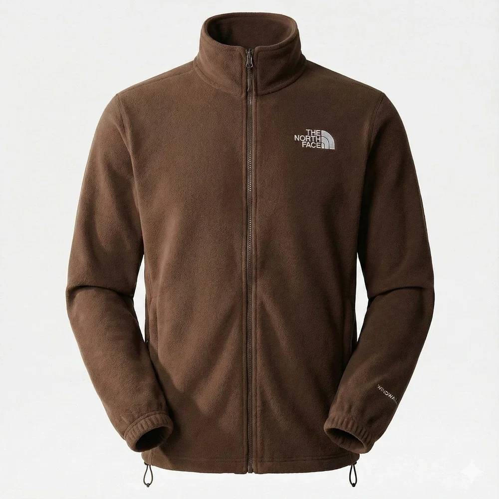 The North Face WindWall Fleece Jacket‎ XXL Brown Full Zip Windproof 2006 Vintage