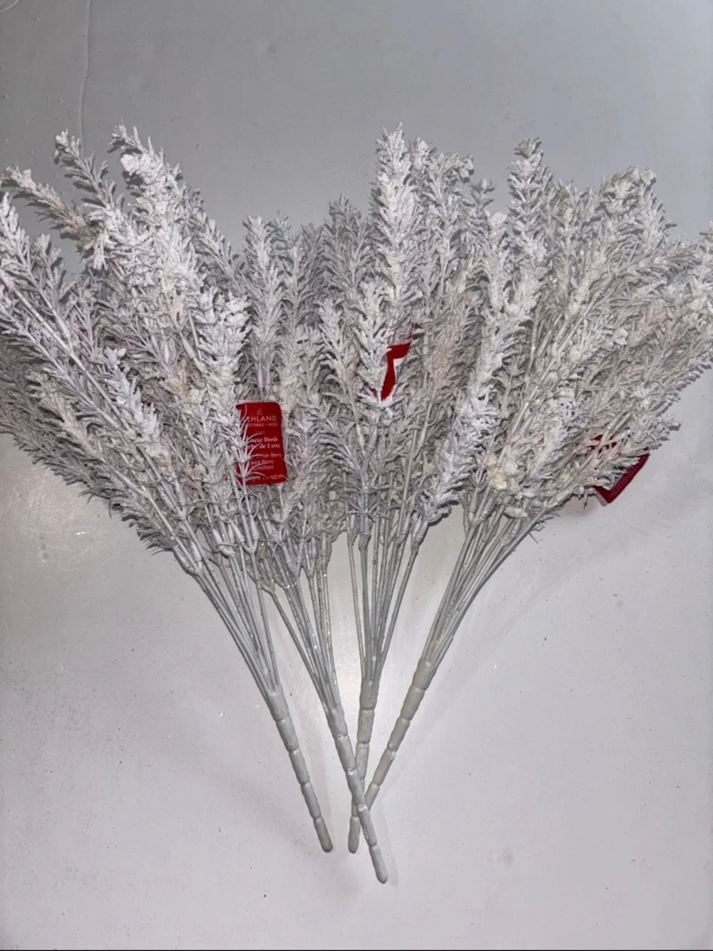 White Frosted Decorative Spray White Snow Filler White Christmas BRANCHES NWT
