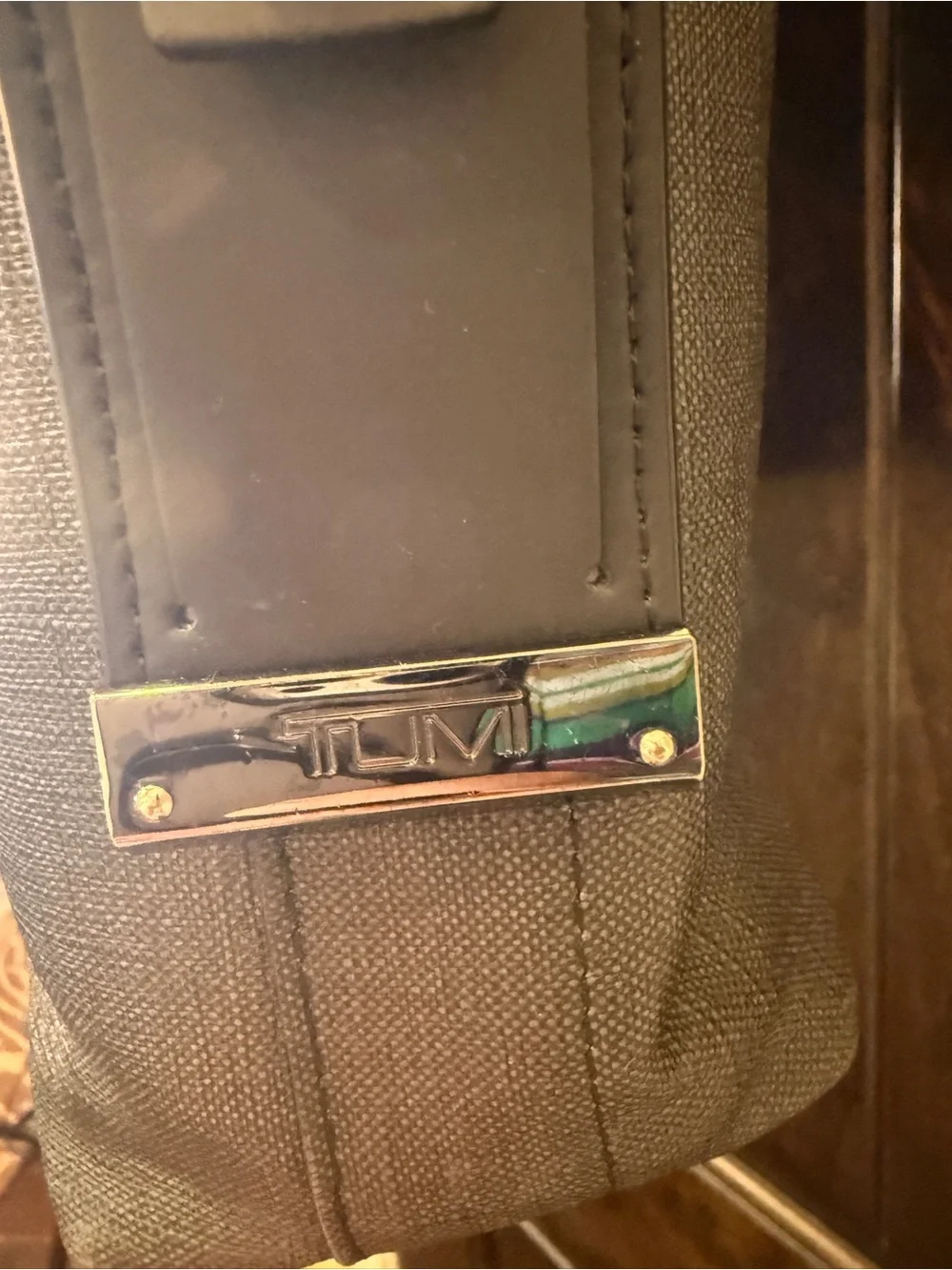 TUMI Ashton Coated Canvas Double Zip Grey Slim Messenger Bag Briefcase