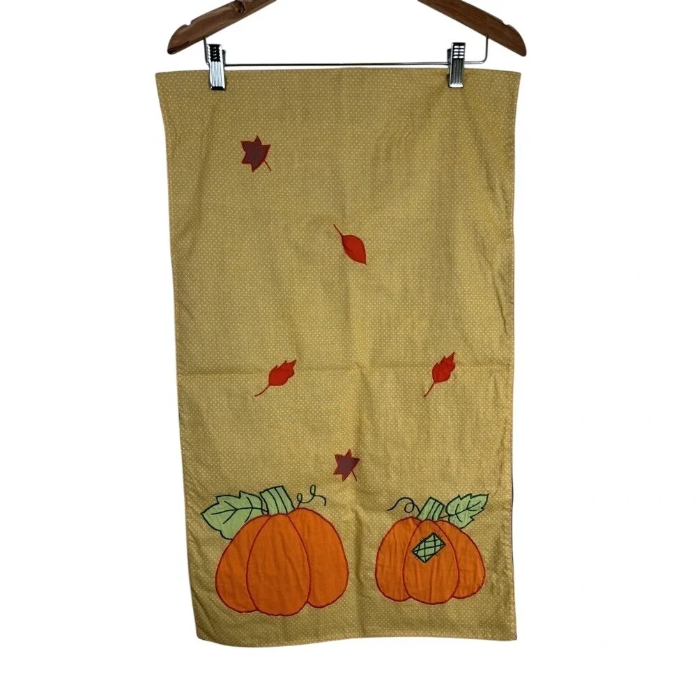 Handmade Snowman Holiday Reversible Fall‎ Pumpkins Table Runner Appliqué 59