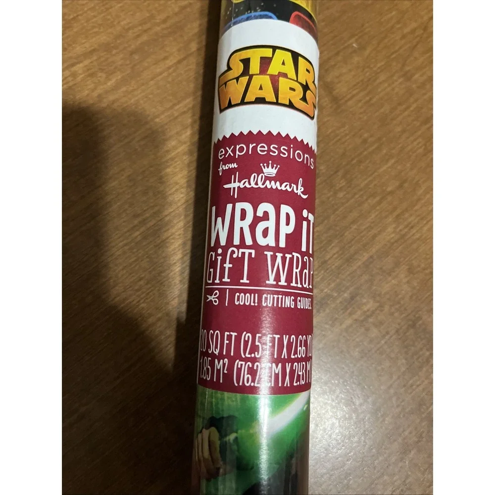 Star Wars Hallmark Wrapping Paper 2013 20sq. ft. New Any Holiday