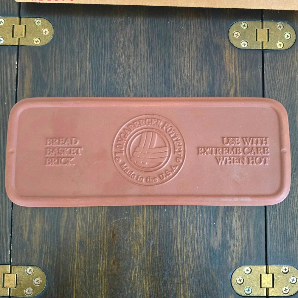 Longaberger Pottery Bread Basket Brick 30074 Microwave Oven Safe USA‎