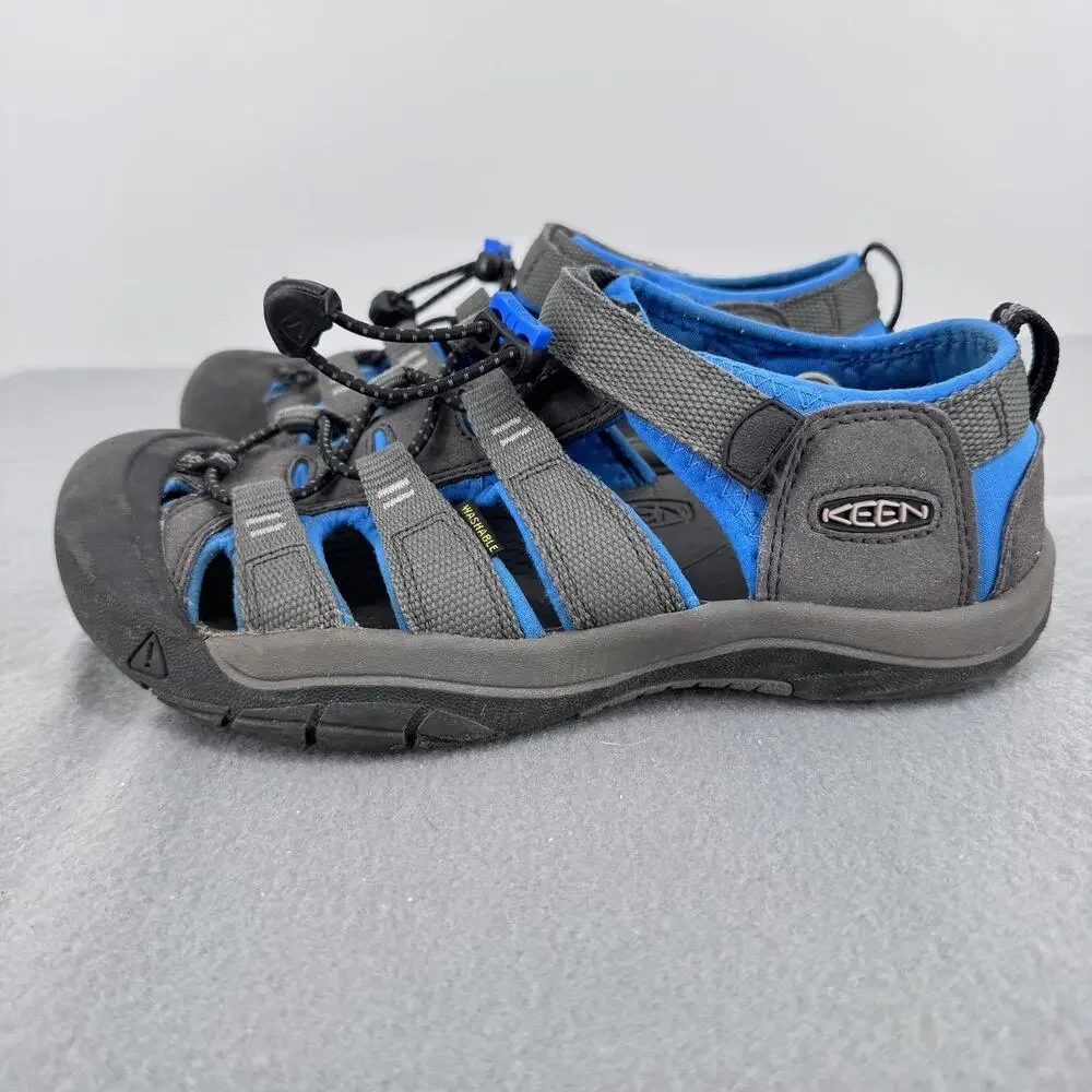 KEEN Newport‎ H2 Kids Sport Sandals Gray Blue Closed Toe Youth US 4 EU 36