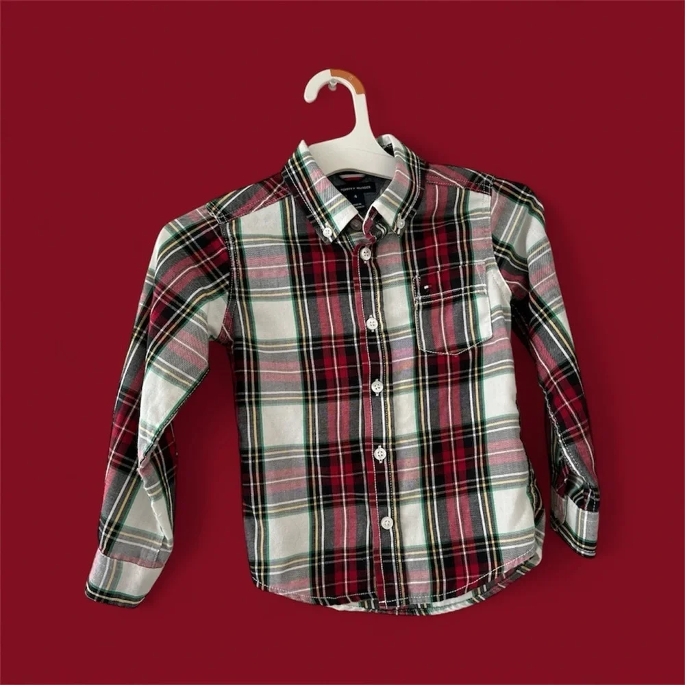 Tommy Hilfiger Kids Plaid Shirt - Red, Green, White