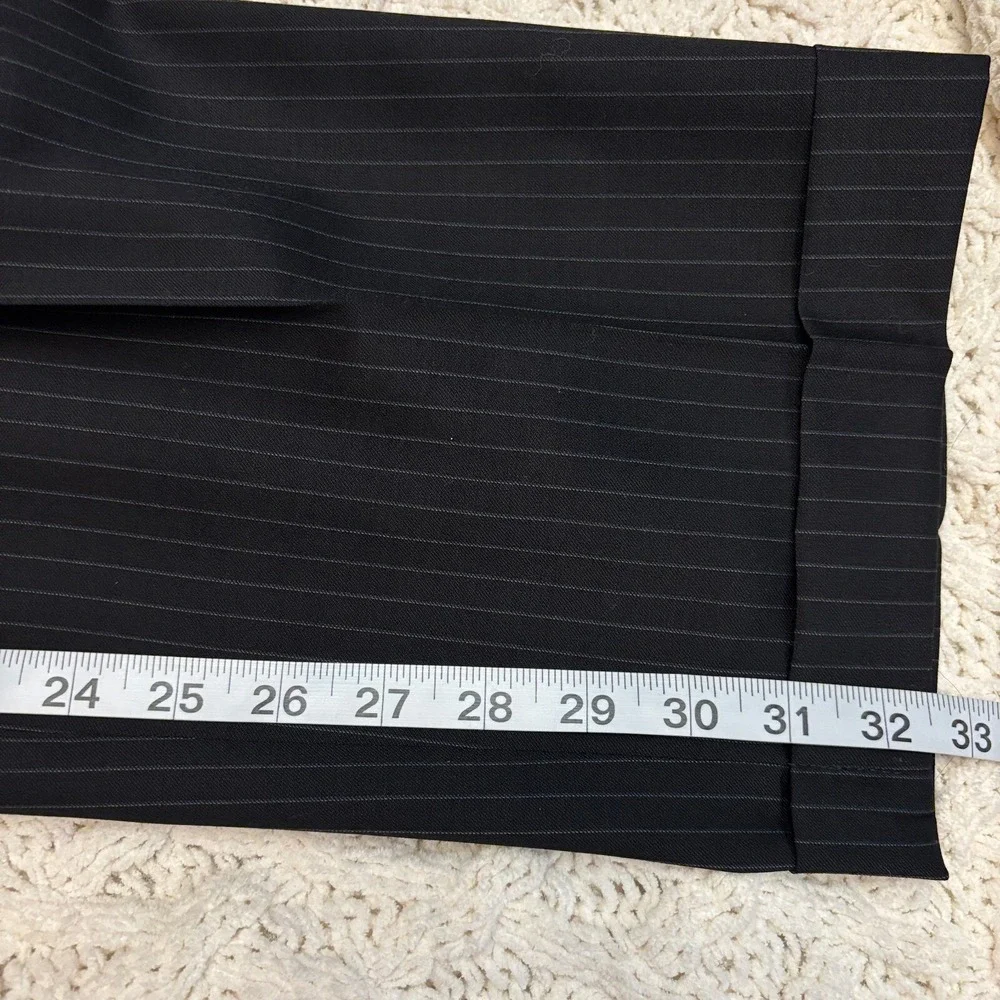Ralph Lauren‎ Pinstripe Suit Set Wool 2-Button Blazer 48 L Pants 36x32.5 MINT