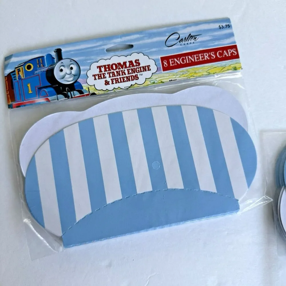 Vtg 90s Thomas The Tank Engine Engineer’s Caps Birthday Party Lot of 24 Hats