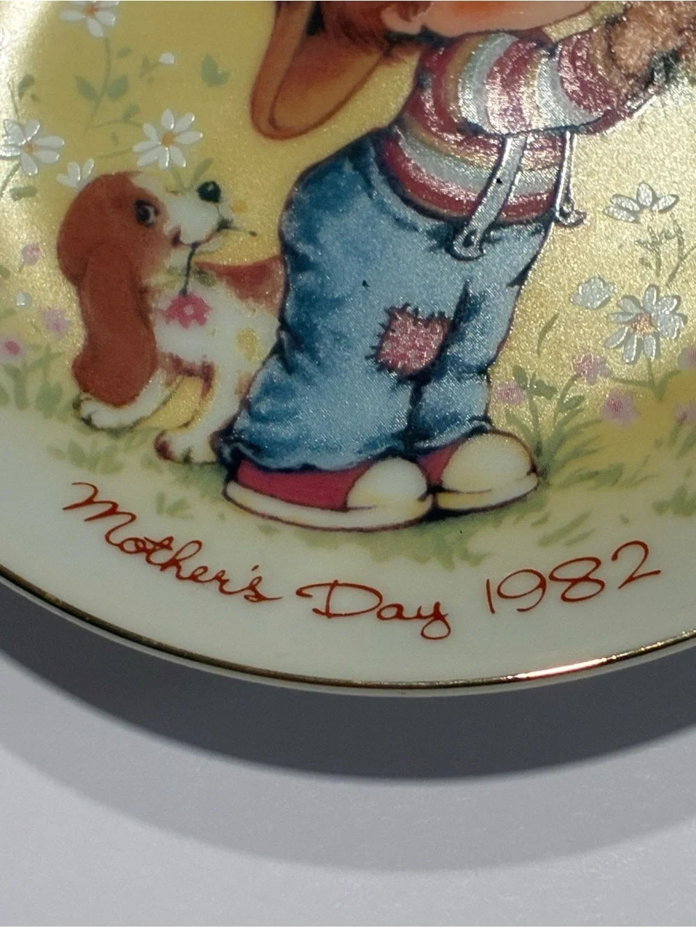 Vintage 1982 Avon Mother’s Day Plate Little Things Mean A Lot Trinket Decor
