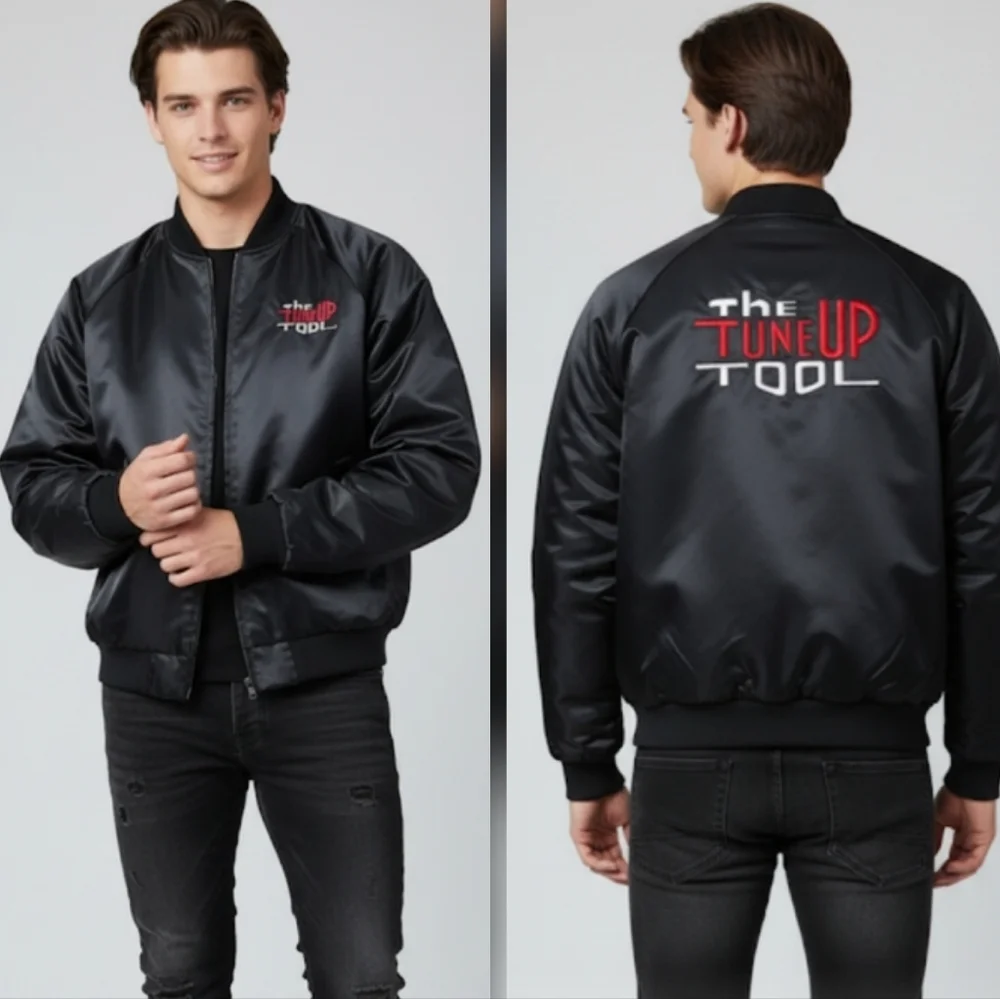 King Louie Satin Bomber Jacket Size XL