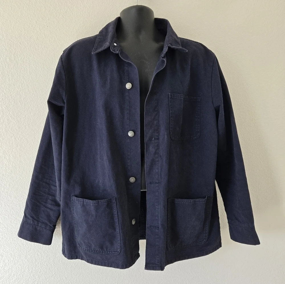 French Connection Mens Utility Canvas 100% cotton‎ Jacket Marine size XL in Navy
