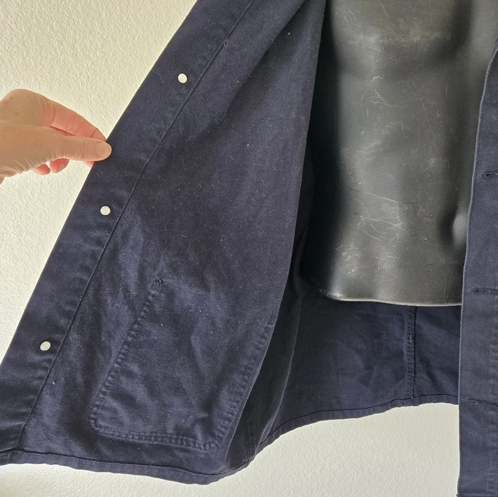 French Connection Mens Utility Canvas 100% cotton‎ Jacket Marine size XL in Navy