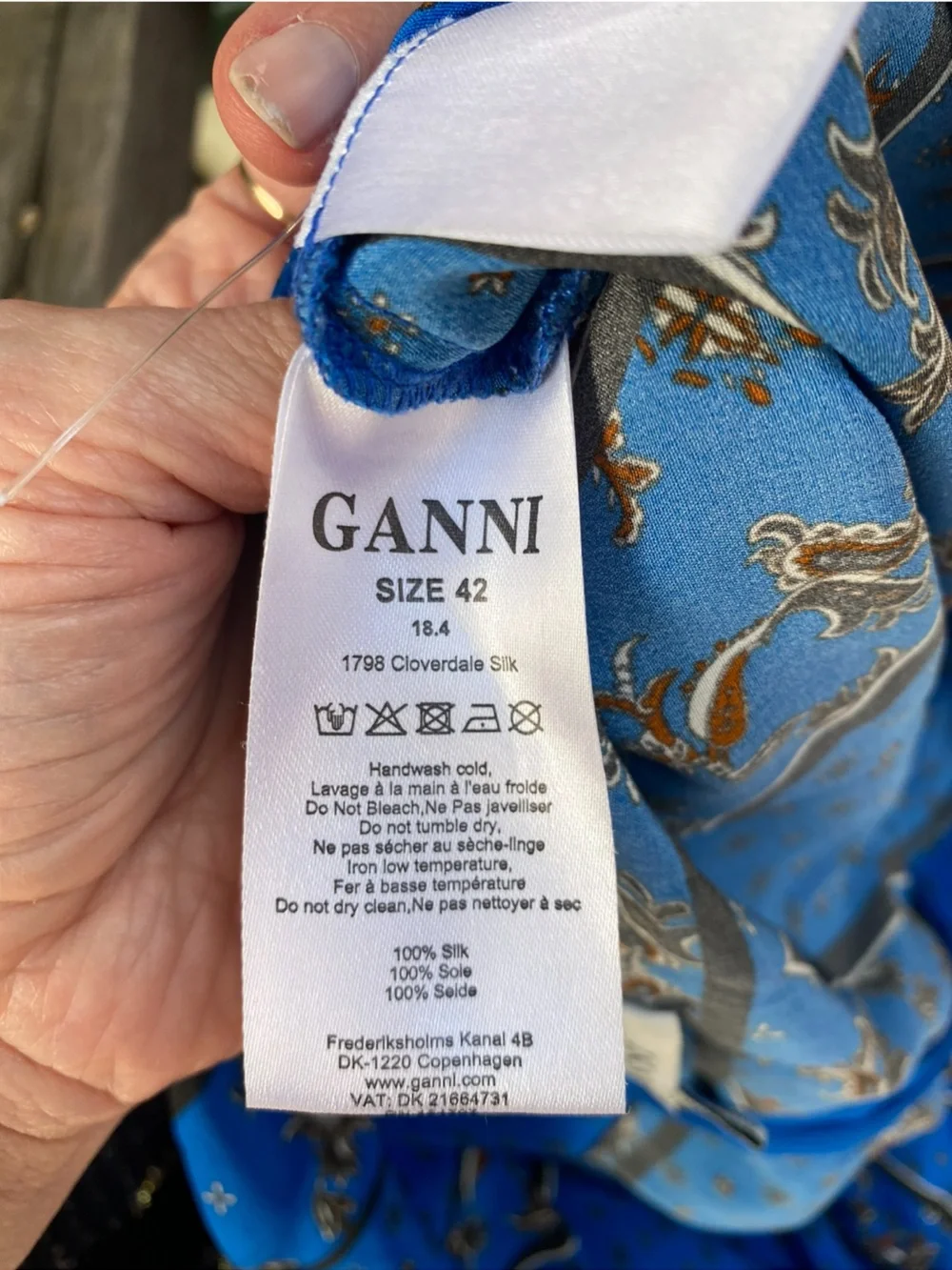 Ganni sandwashed silk