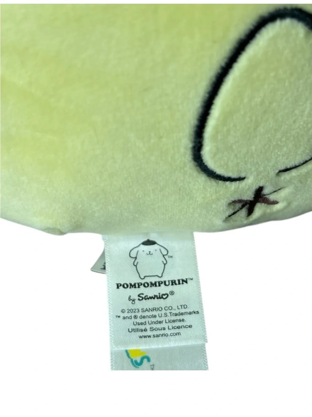 Sanrio Squishmallows Pompompurin Style Green Plush Toy with Heart Donut