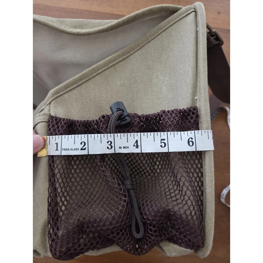 Duluth Trading‎ Co Canvas Laptop Shoulder Tote Messenger Organizer Bag Tan