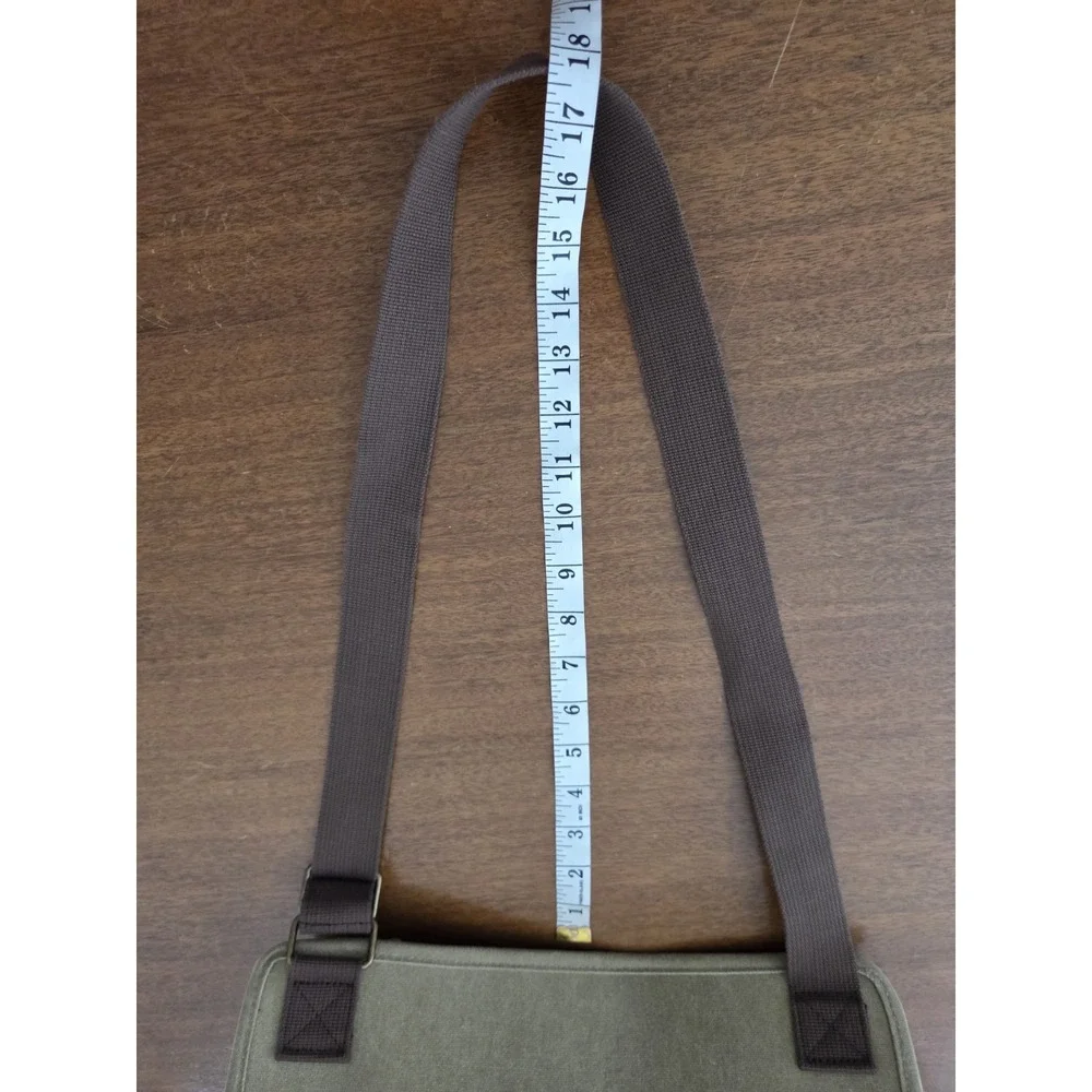 Duluth Trading‎ Co Canvas Laptop Shoulder Tote Messenger Organizer Bag Tan