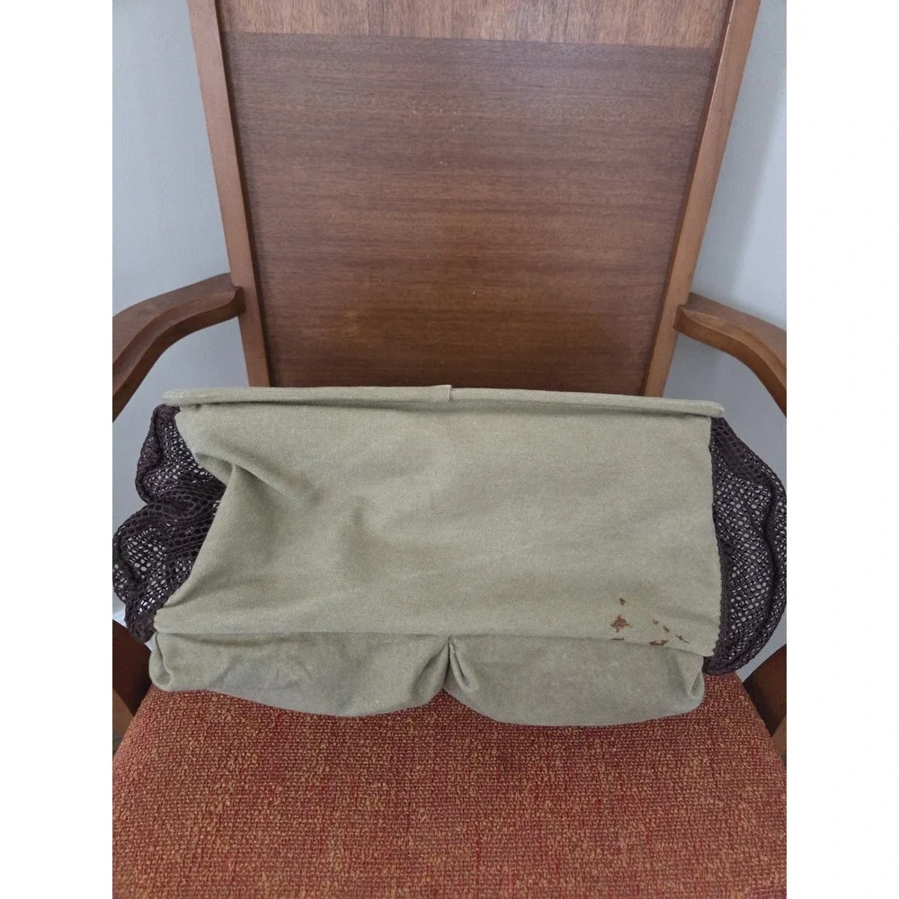 Duluth Trading‎ Co Canvas Laptop Shoulder Tote Messenger Organizer Bag Tan