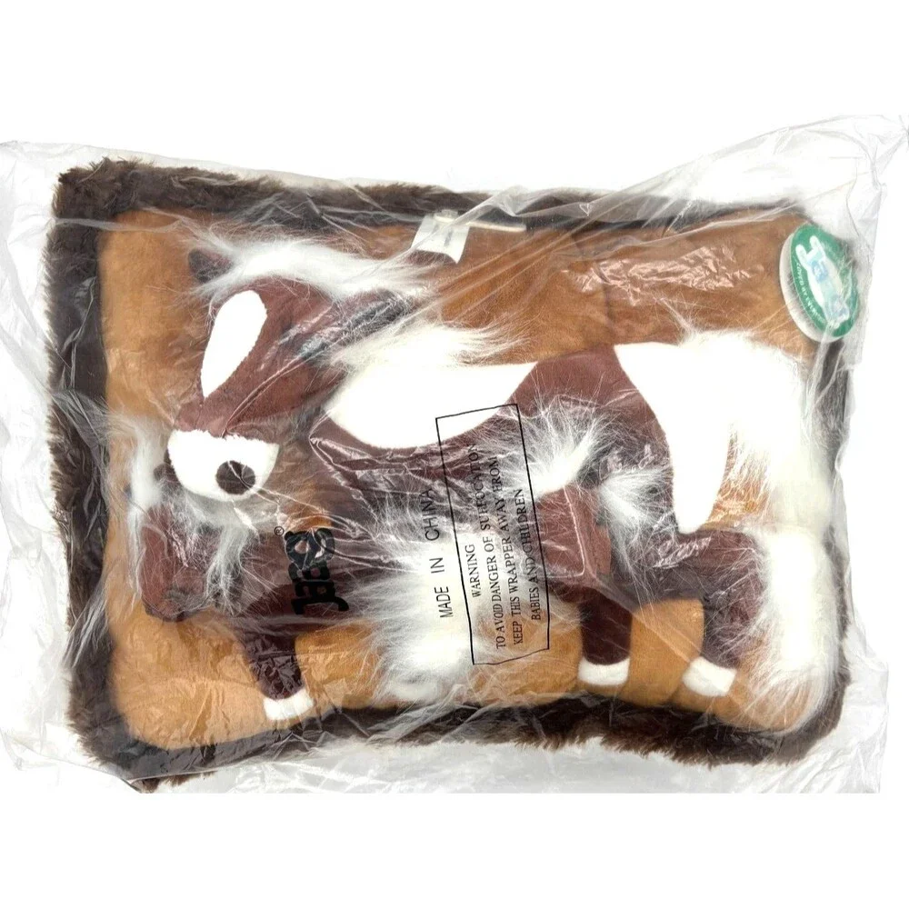 Jaag Plush Horse 3D Throw Pillow Soft Mare w/ Twin Foals Vintage 15x11 NWT‎ HTF