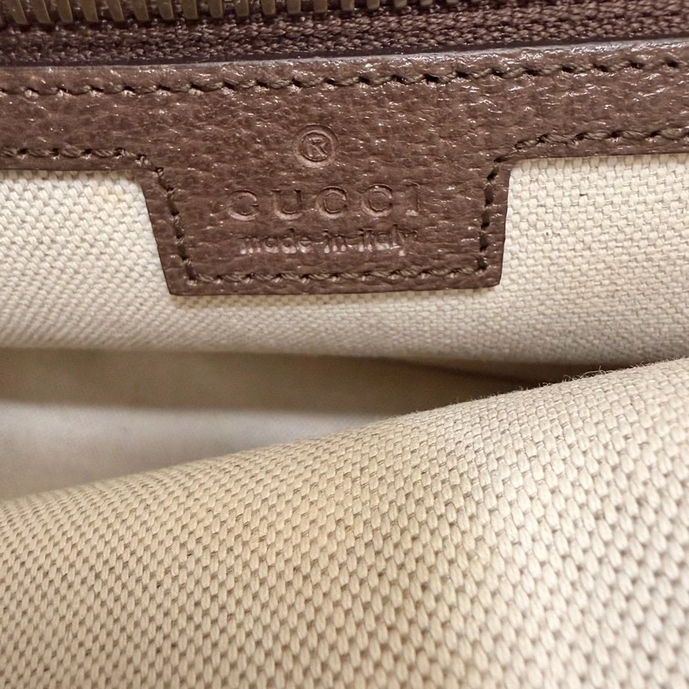 Authentic Gucci Ophidia GG Supreme Shoulder Bag Web Stripe Crossbody Brown