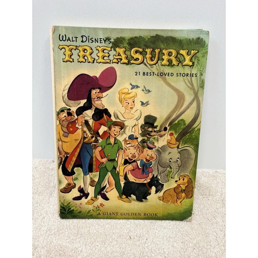 Walt Disney's Treasury 21 Best-Loved Stories Golden Press 1953 Giant Golden Book
