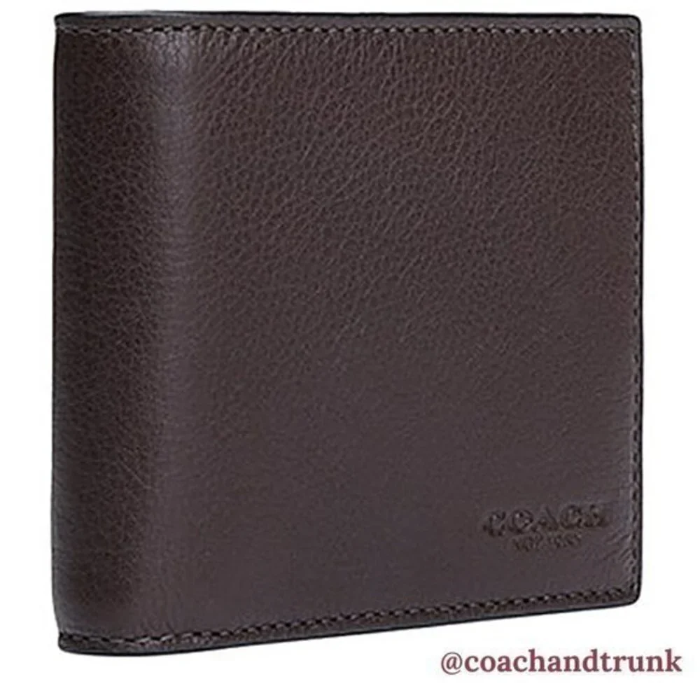 COACH Leather 3 in 1 Wallet Compact Mahogany NWT