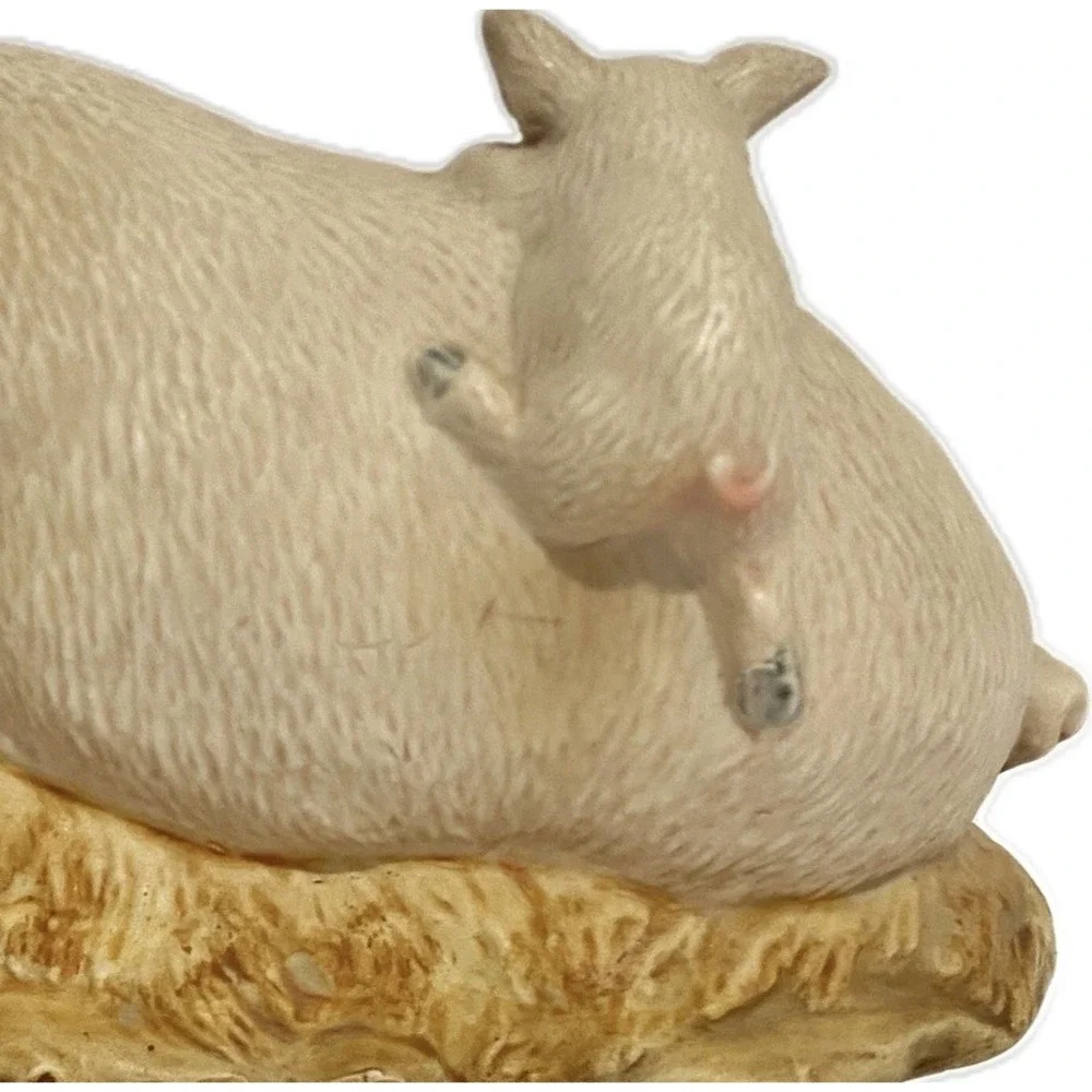 Homco Porcelain Pig & Piglets Figurine Mother & Babies Farmhouse Decor‎