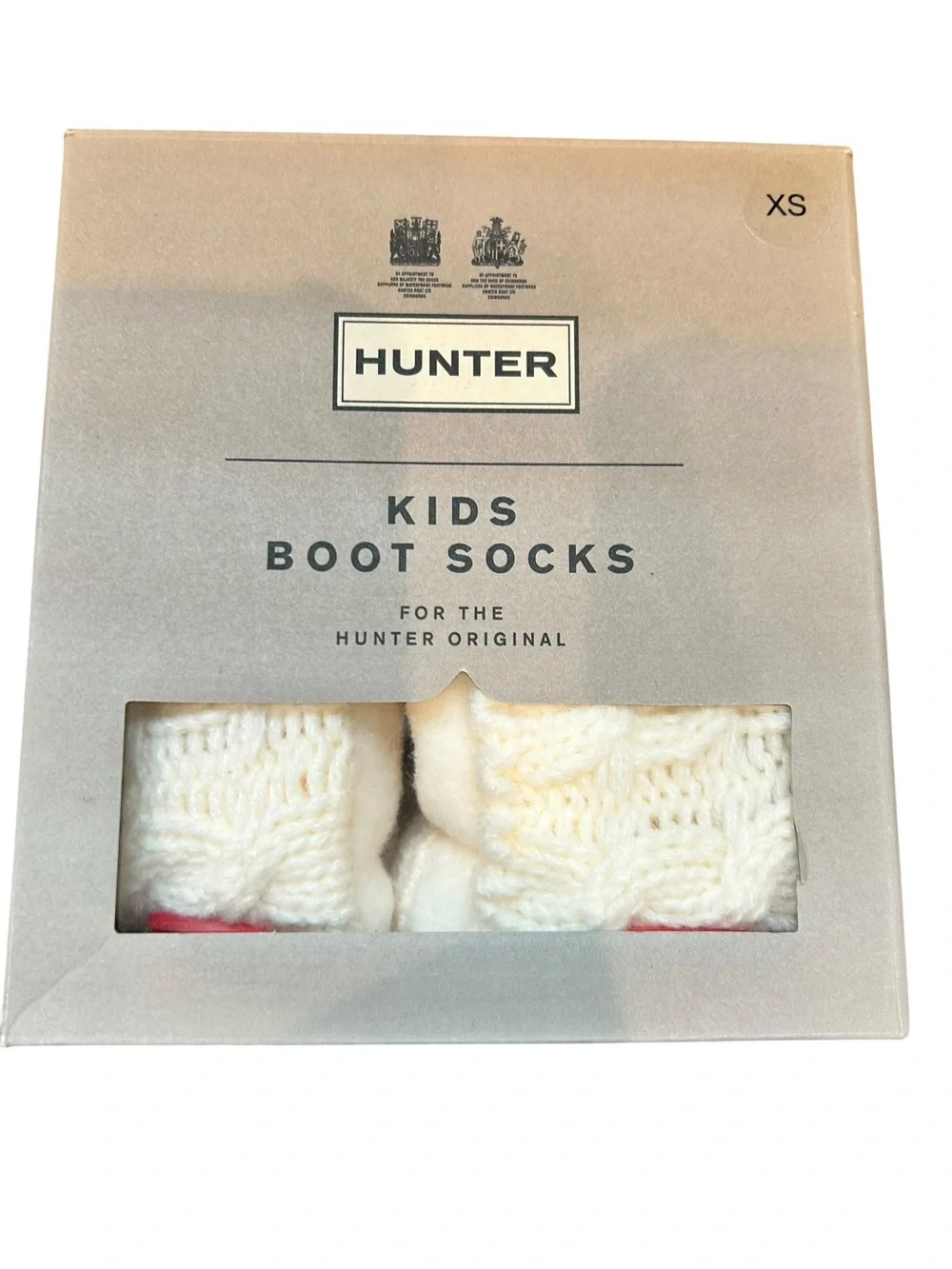 New Hunter Kids Cream Rain Boot Socks XS X Small