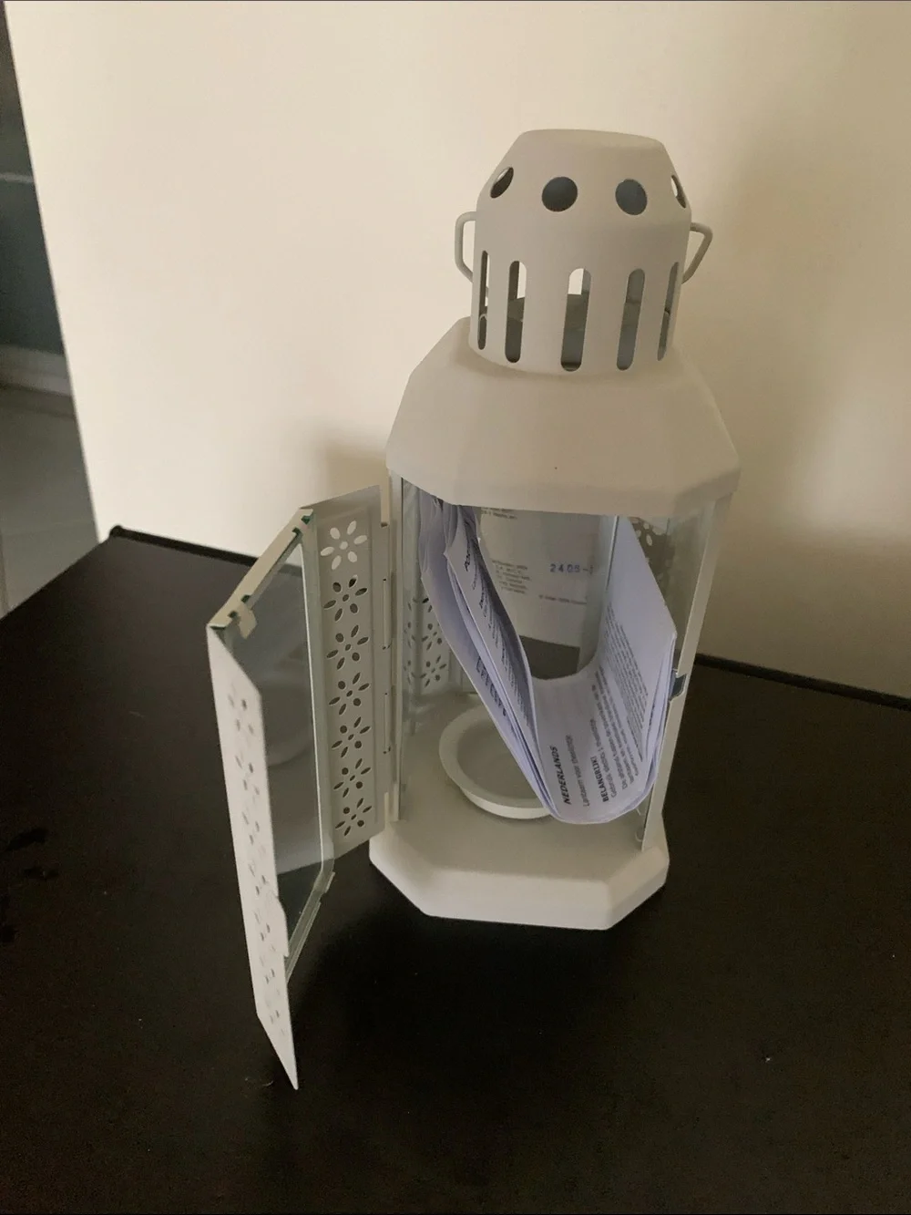 IKEA metal glass