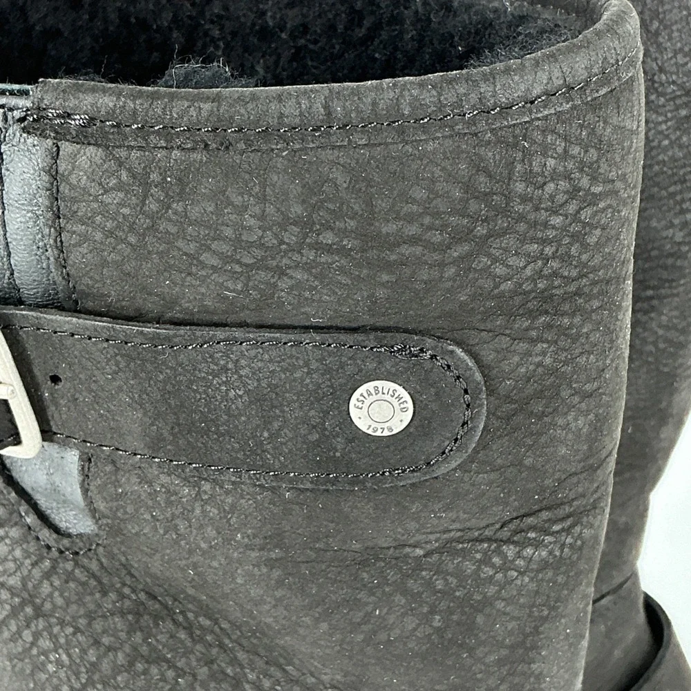 UGG‎ Australia Size 6 Black Sutter Kensington Moto Boots Water-resistant leather
