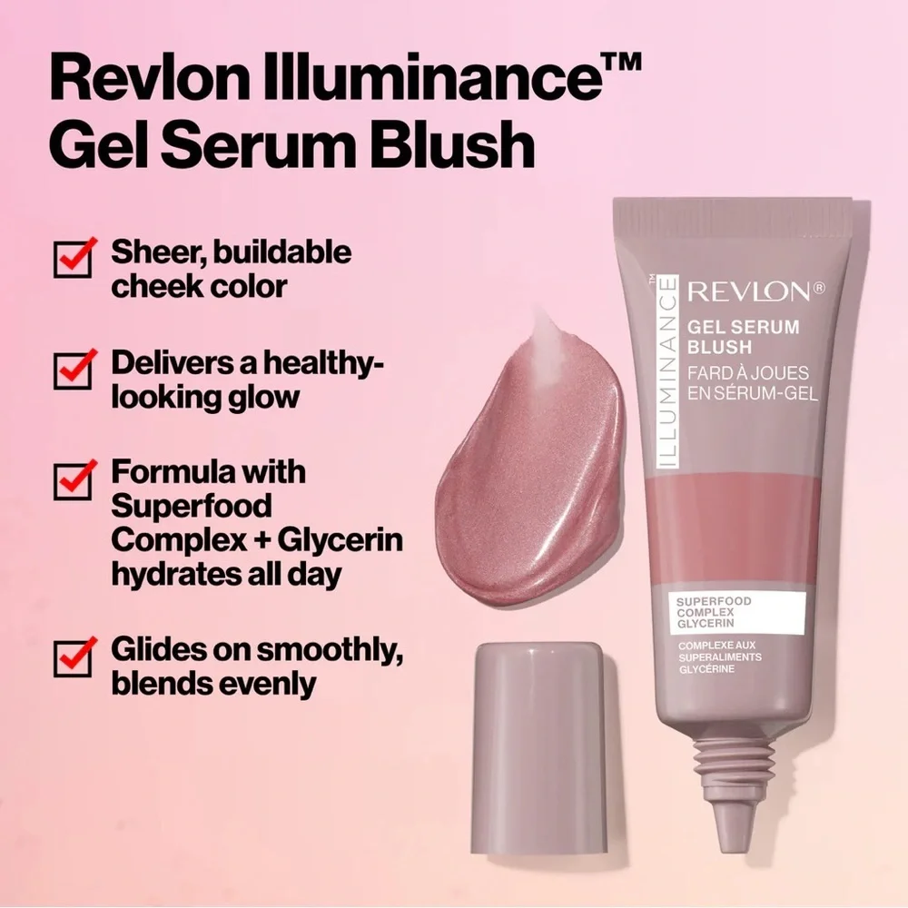 3/$12 Revlon 140 Brilliant Berry Illuminance Gel Serum Blush