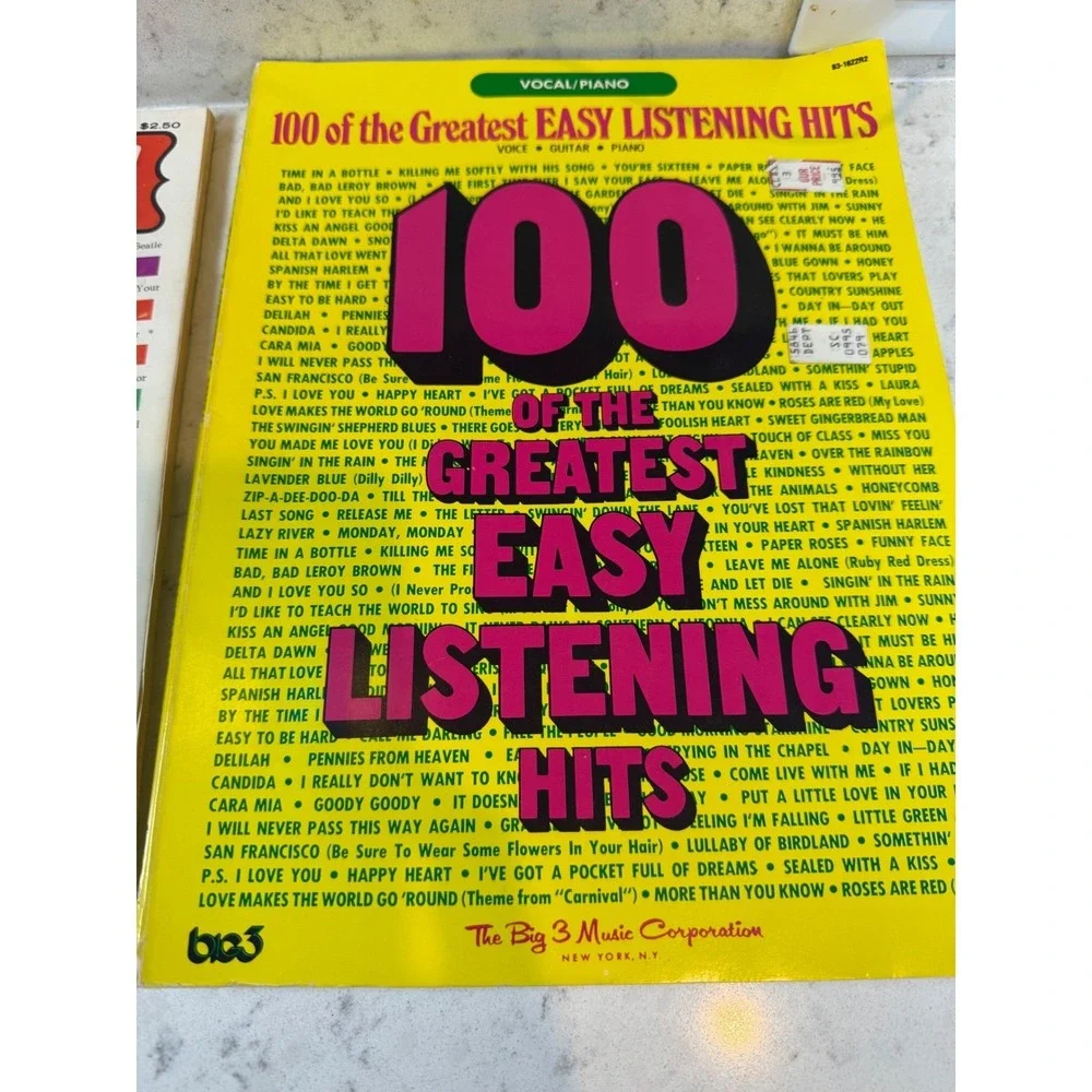 Vintage Sheet Music Songbook Lot 100 Easy Listening 101‎ Country Popular Piano
