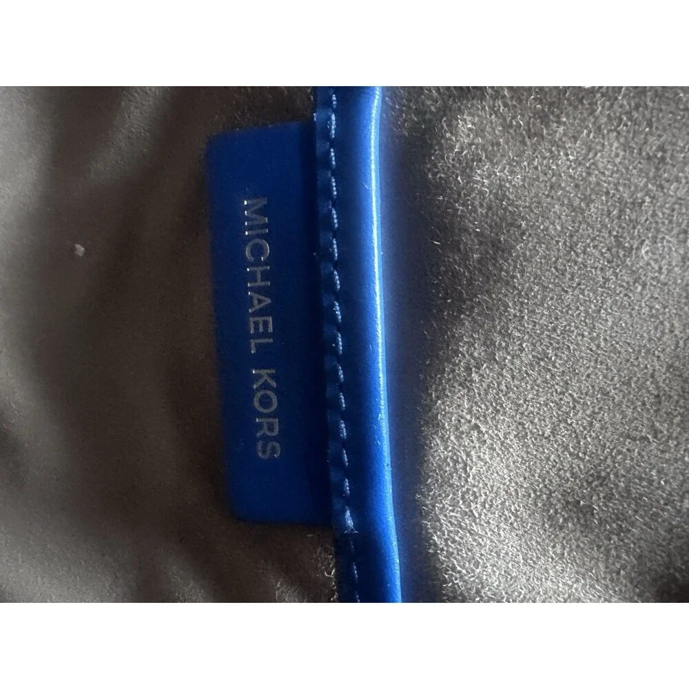 Michael Kors Rare Blakely Grecian Blue Leather suede Bucket Bag