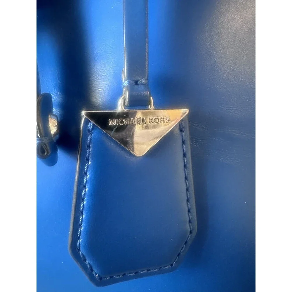Michael Kors Rare Blakely Grecian Blue Leather suede Bucket Bag
