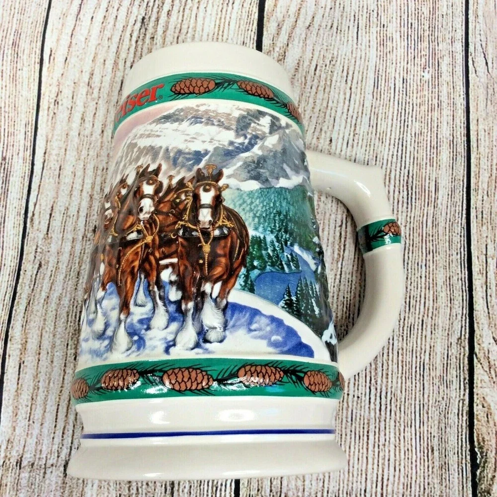 Budweiser holiday stein