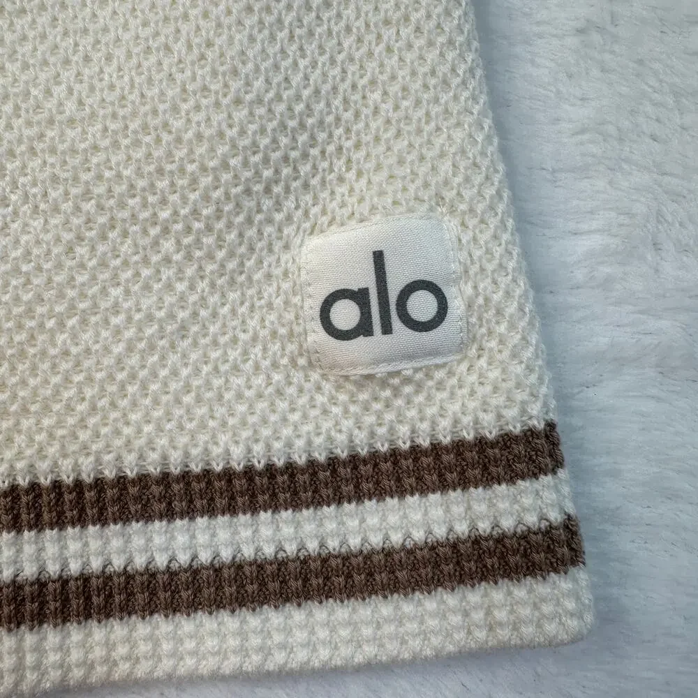 Alo Tennis Club Sweater Knit Skirt Size Small NWOT Ivory / Gravel Hidden Shorts