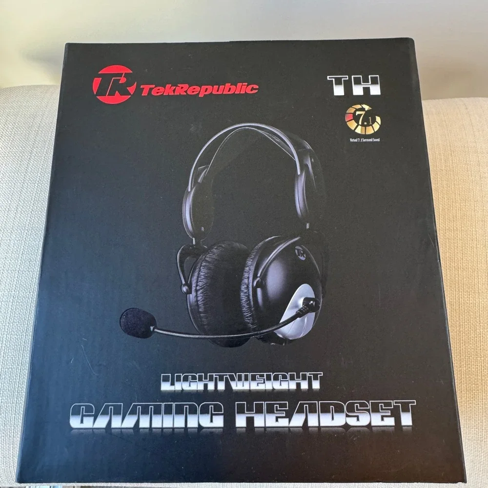 TekRepublic TH‎ Gaming Headset Black Virtual 7.1 Surround Sound USB