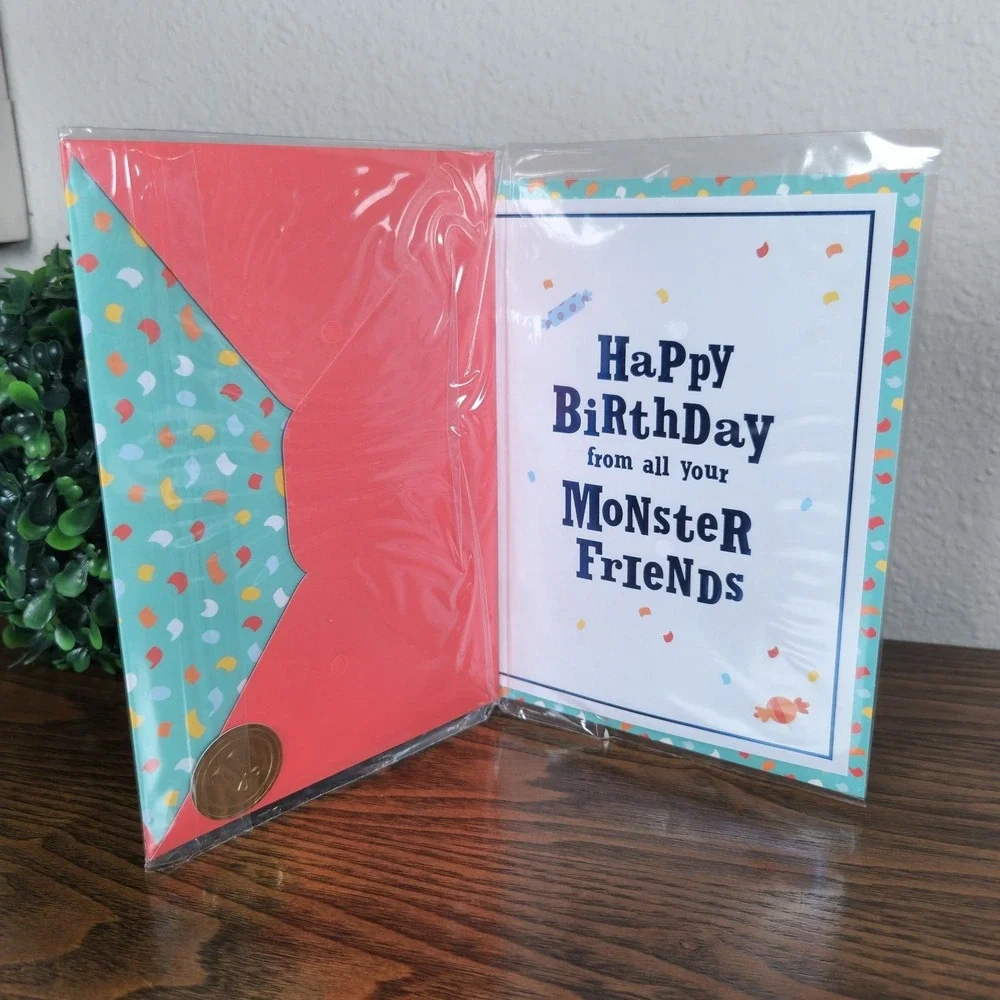 Sesame Street Birthday Card‎ Monster Friends Party Elmo Big Bird Cookie Monster